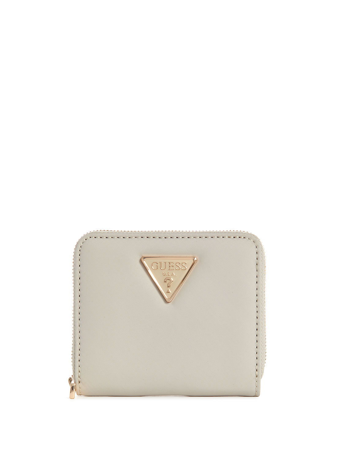 GUESS Eco Cream Beige Gemma Small Wallet front view