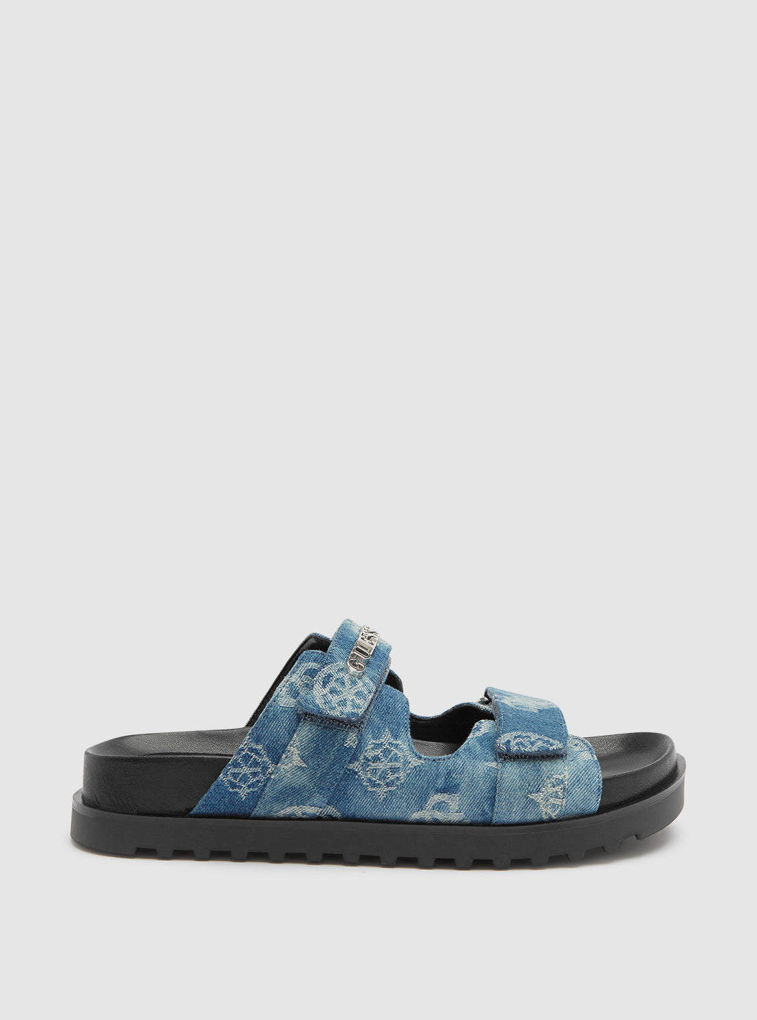 Denim Fabulon Chunky Slide Sandals