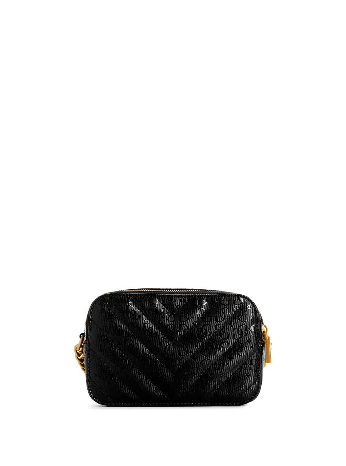 Women's Black Jania Logo Crossbody Bag back view