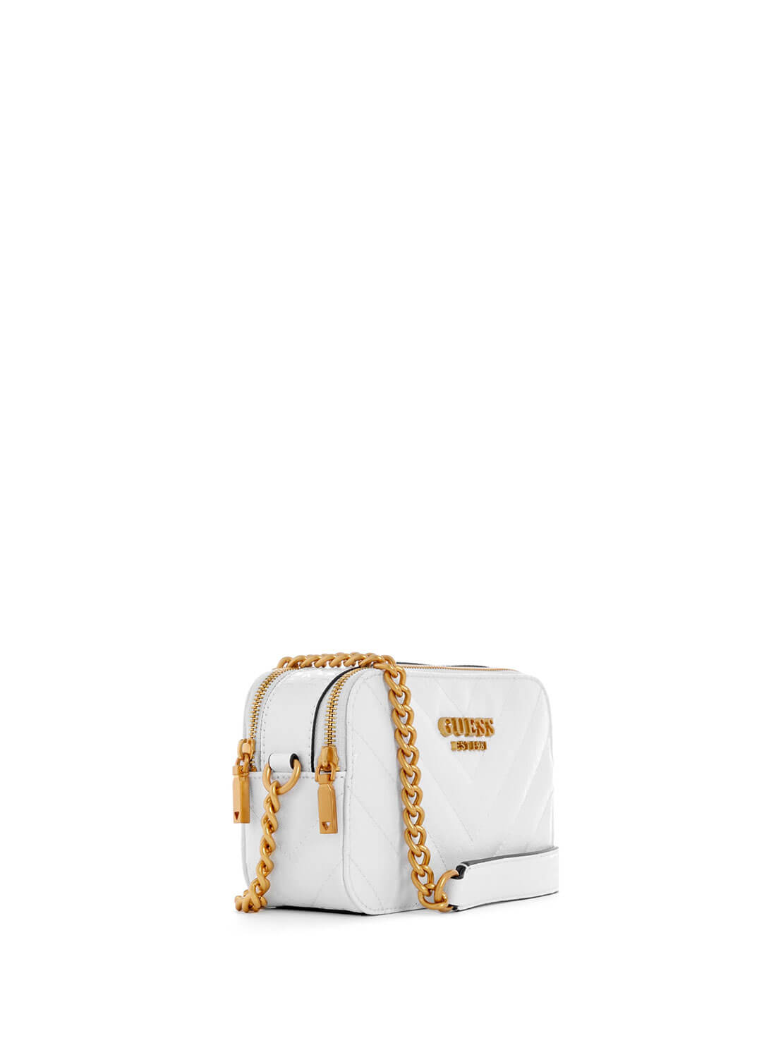 Women's White Jania Logo Crossbody Bag front view alternative