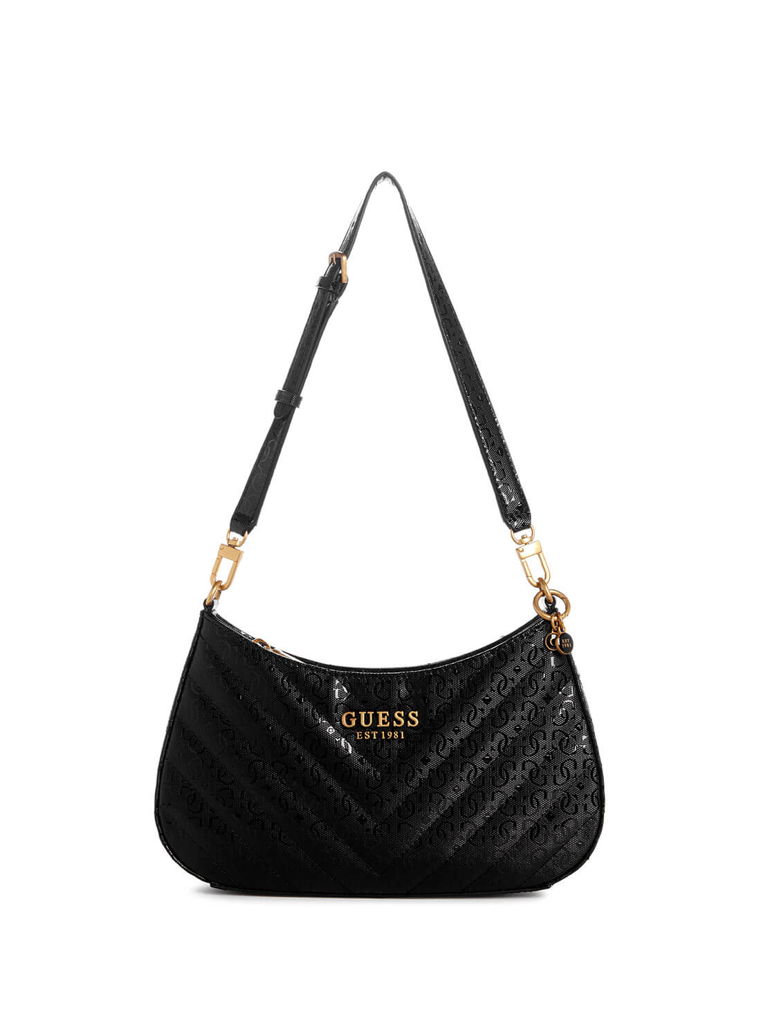 Women's Black Jania Shoulder Bag front view