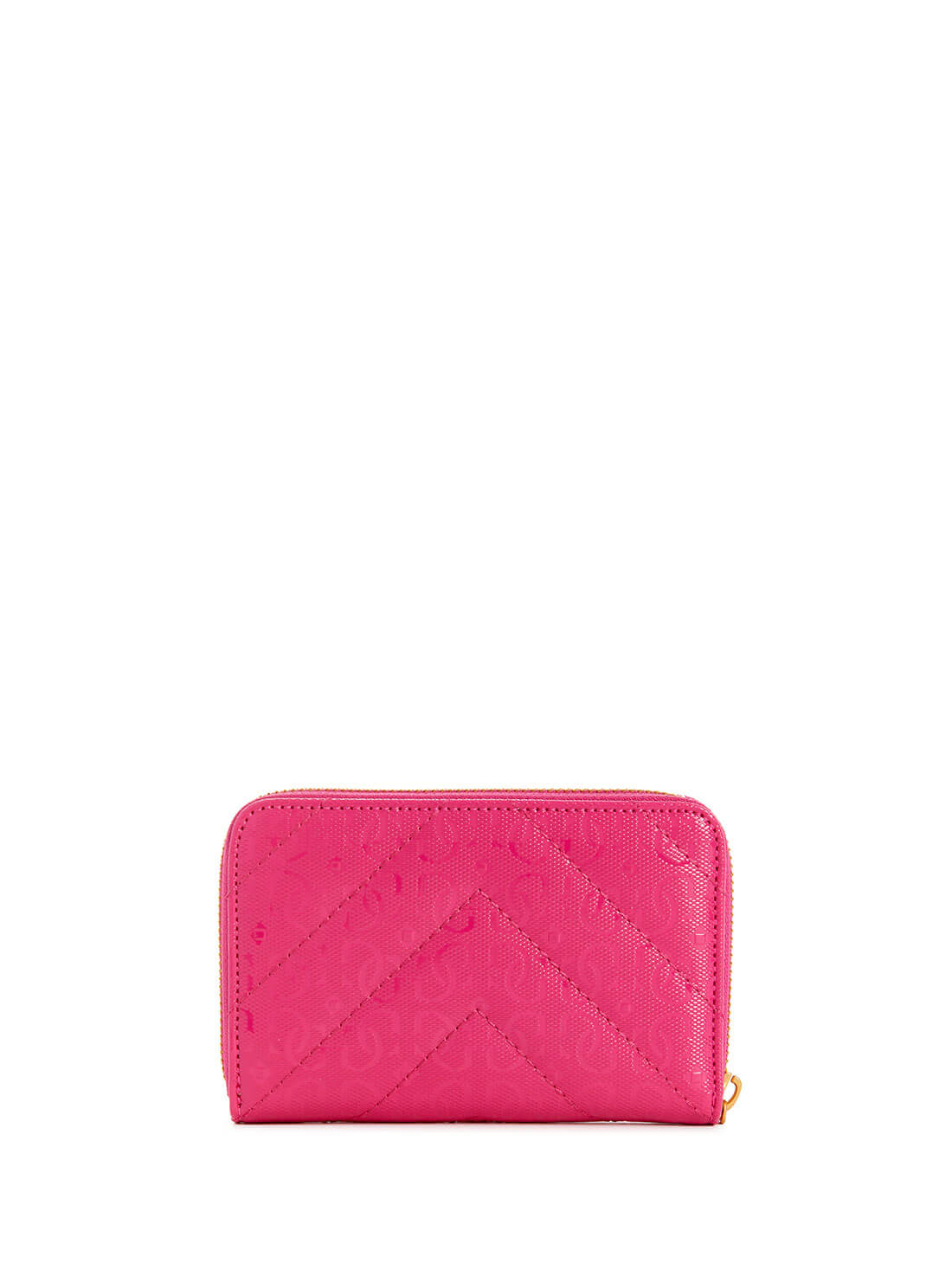 Women's Fuchsia Pink Jania Logo Medium Wallet back view