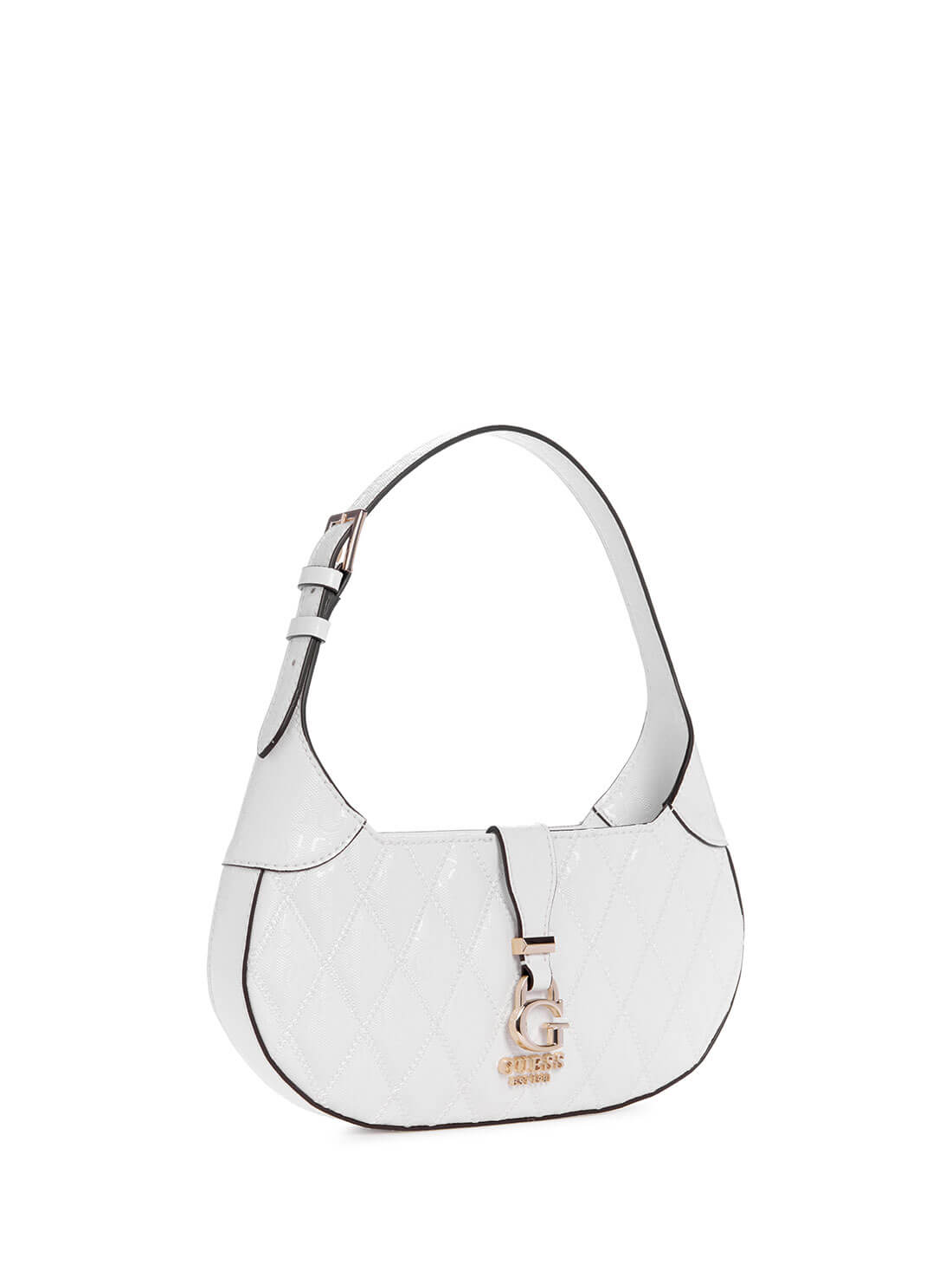 White Adi Convertible Crossbody Bag | GUESS Women's Handbags | side view