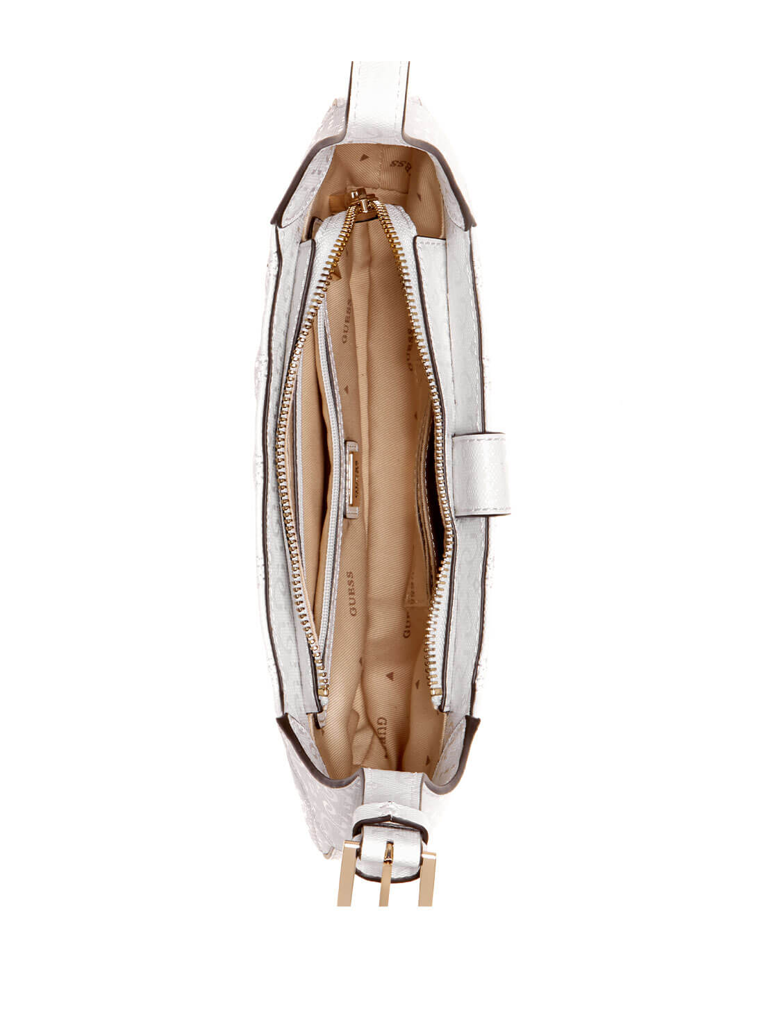 White Adi Convertible Crossbody Bag | GUESS Women's Handbags | inside view