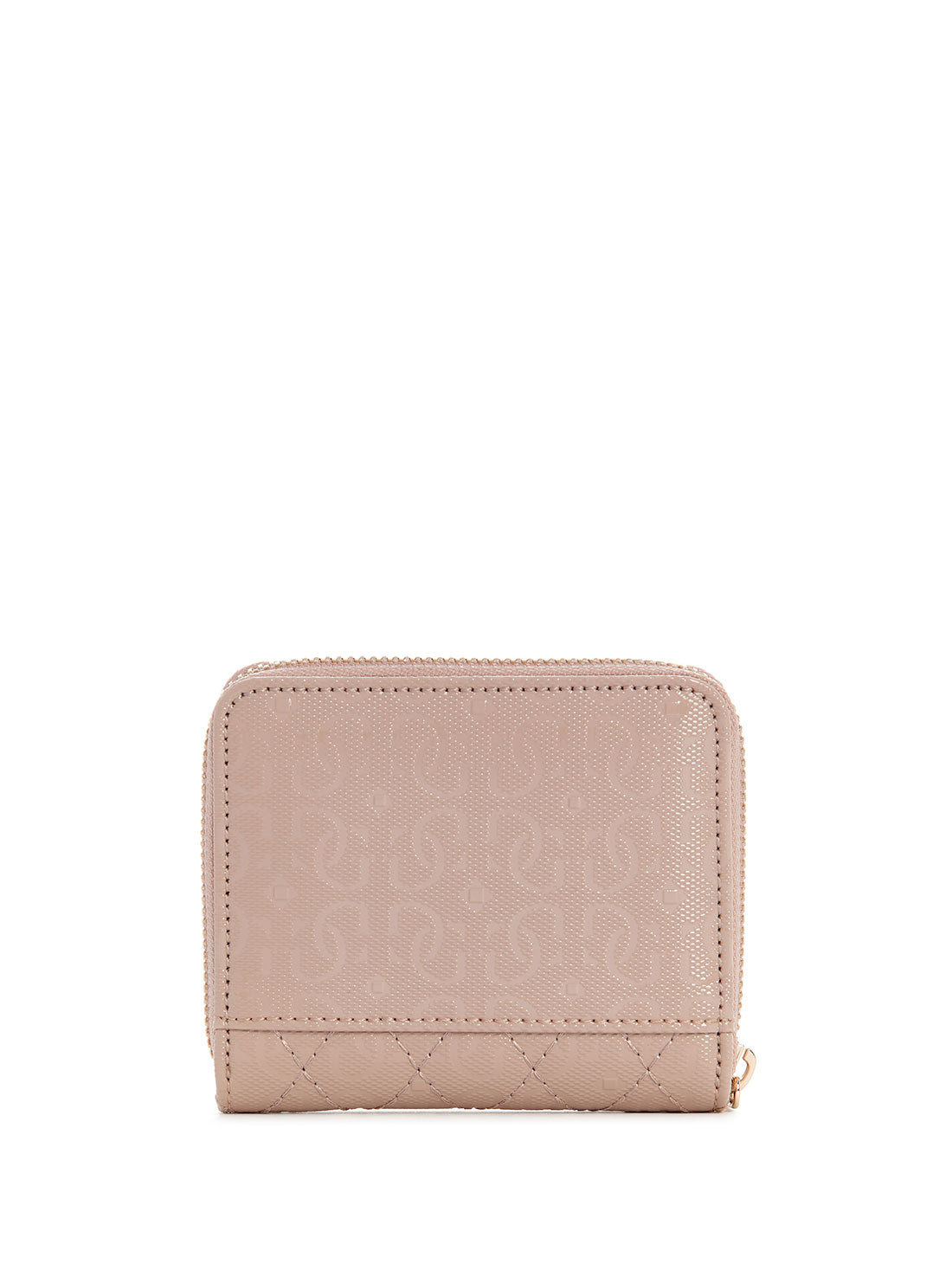 GUESS Taupe Logo Yarmilla Small Zip Wallet back view