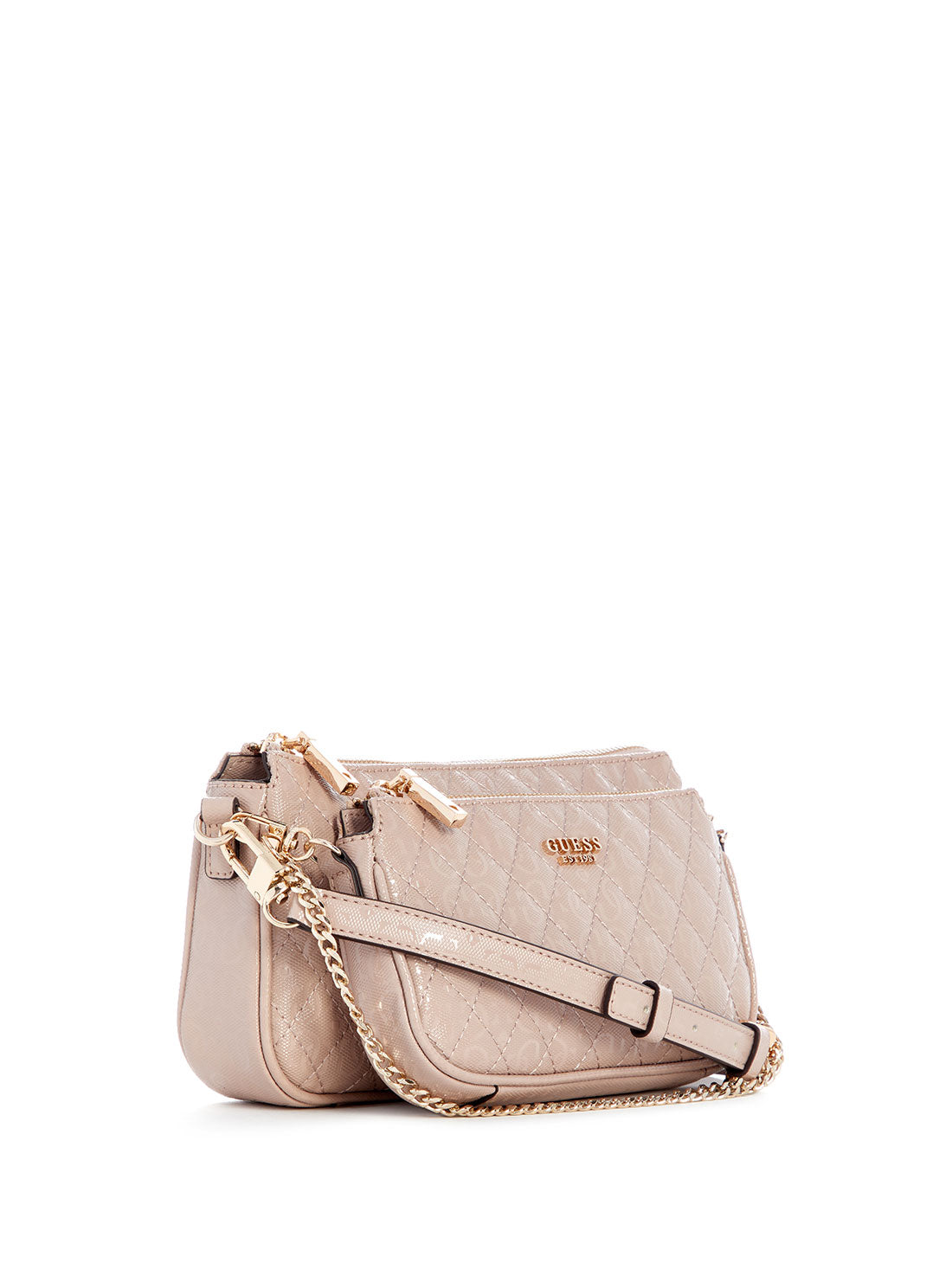 GUESS Taupe Yarmilla Crossbody Bag side view