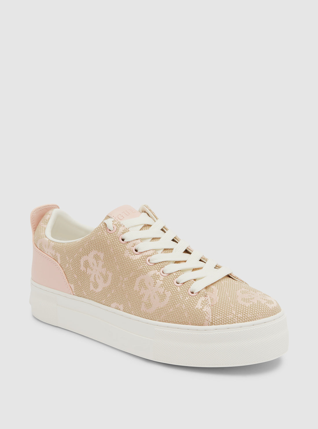 Light Pink Logo Low-Top Sneakers