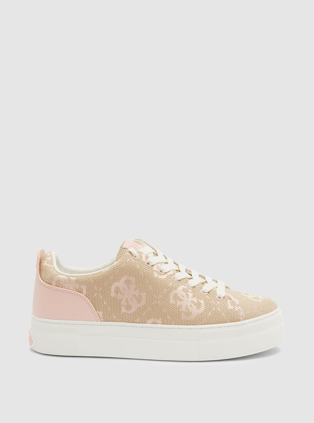 Light Pink Logo Low-Top Sneakers