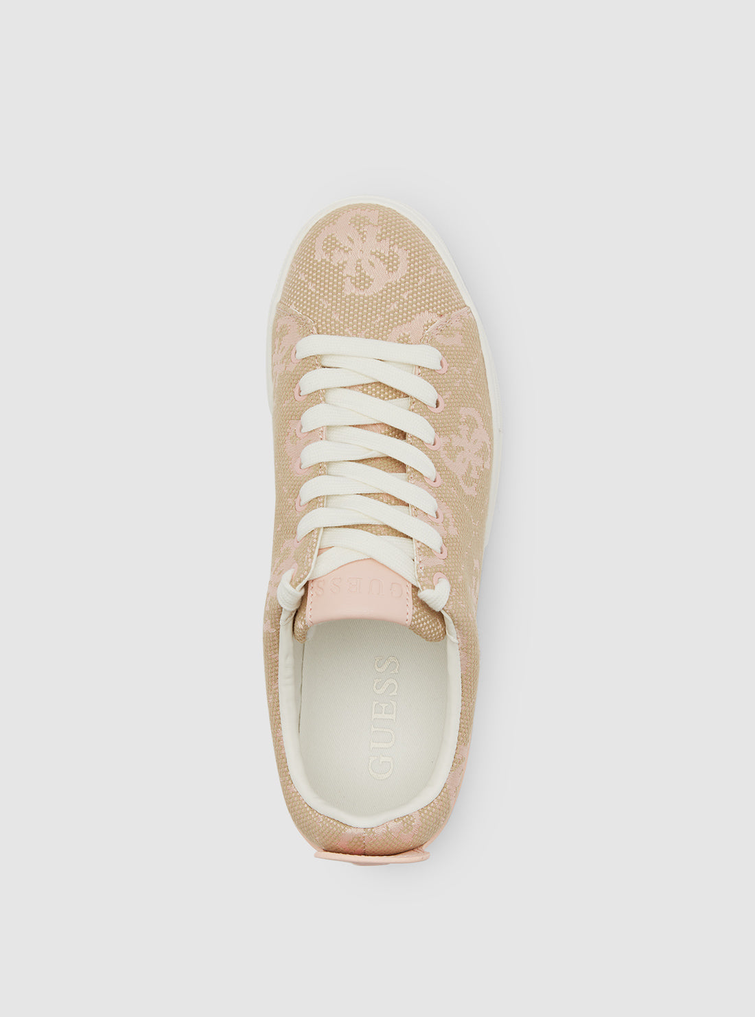 Light Pink Logo Low-Top Sneakers