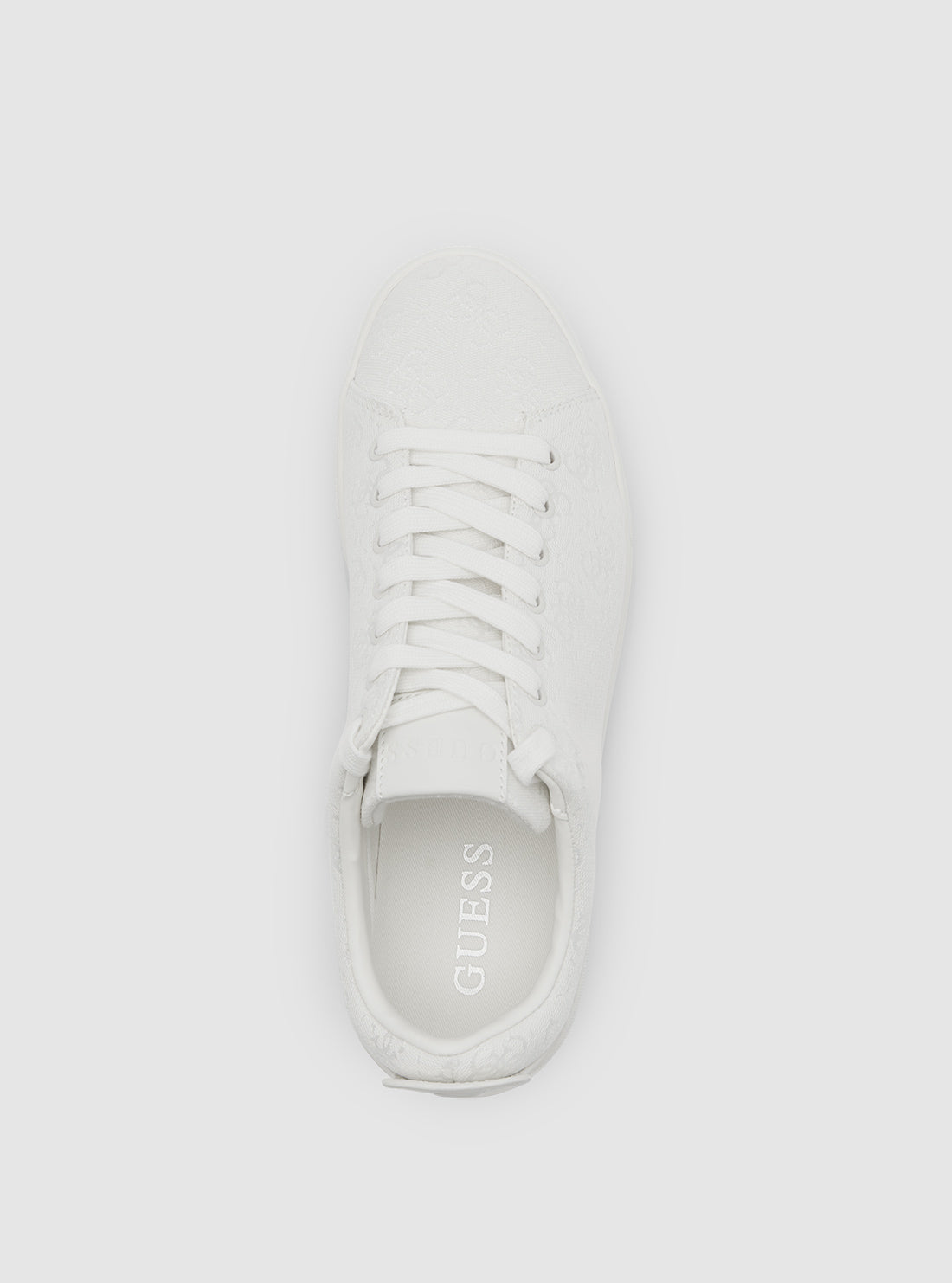 GUESS White Giaa Low-Top Sneakers top view