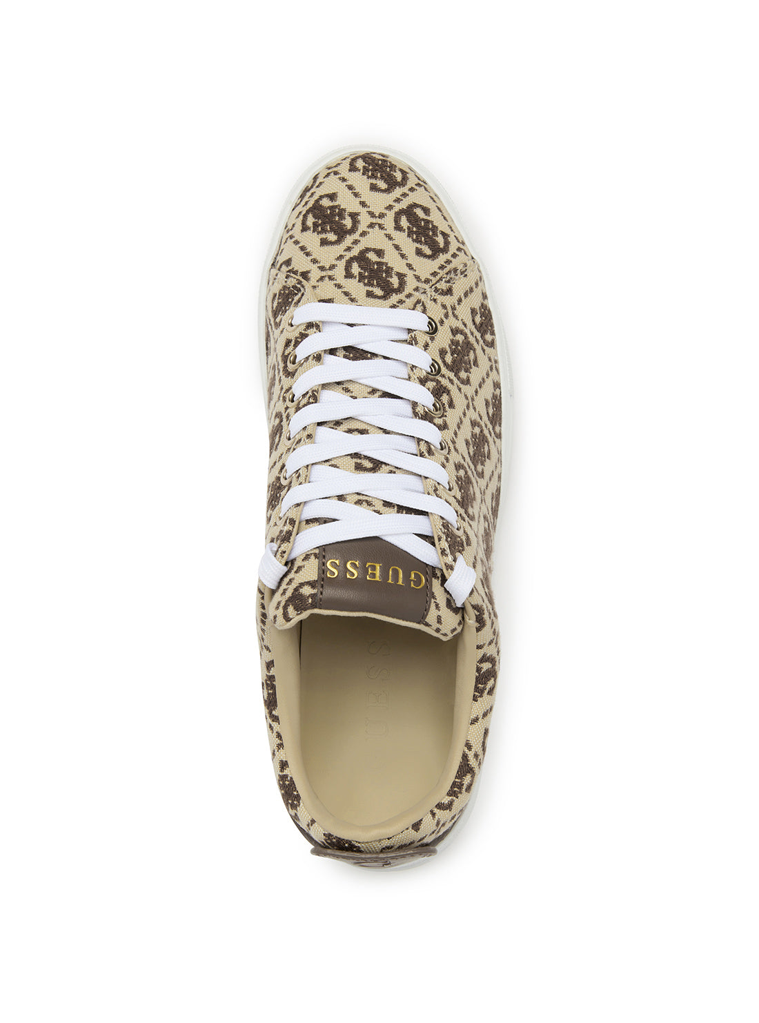 GUESS Brown Logo Gianele Low Top Sneakers top view