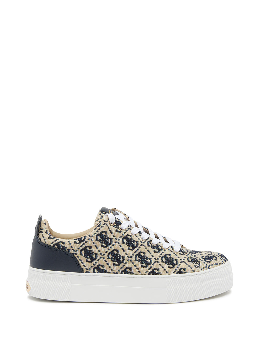 Navy Logo Gianele Low Top Sneakers side view