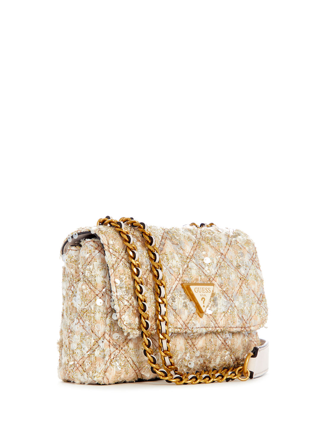 GUESS Gold Giully Mini Crossbody Bag side view
