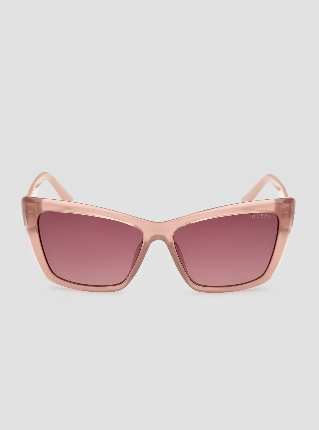 GUESS Womens Beige Pink Cat-Eye Sunglasses GU00098_57F Front View