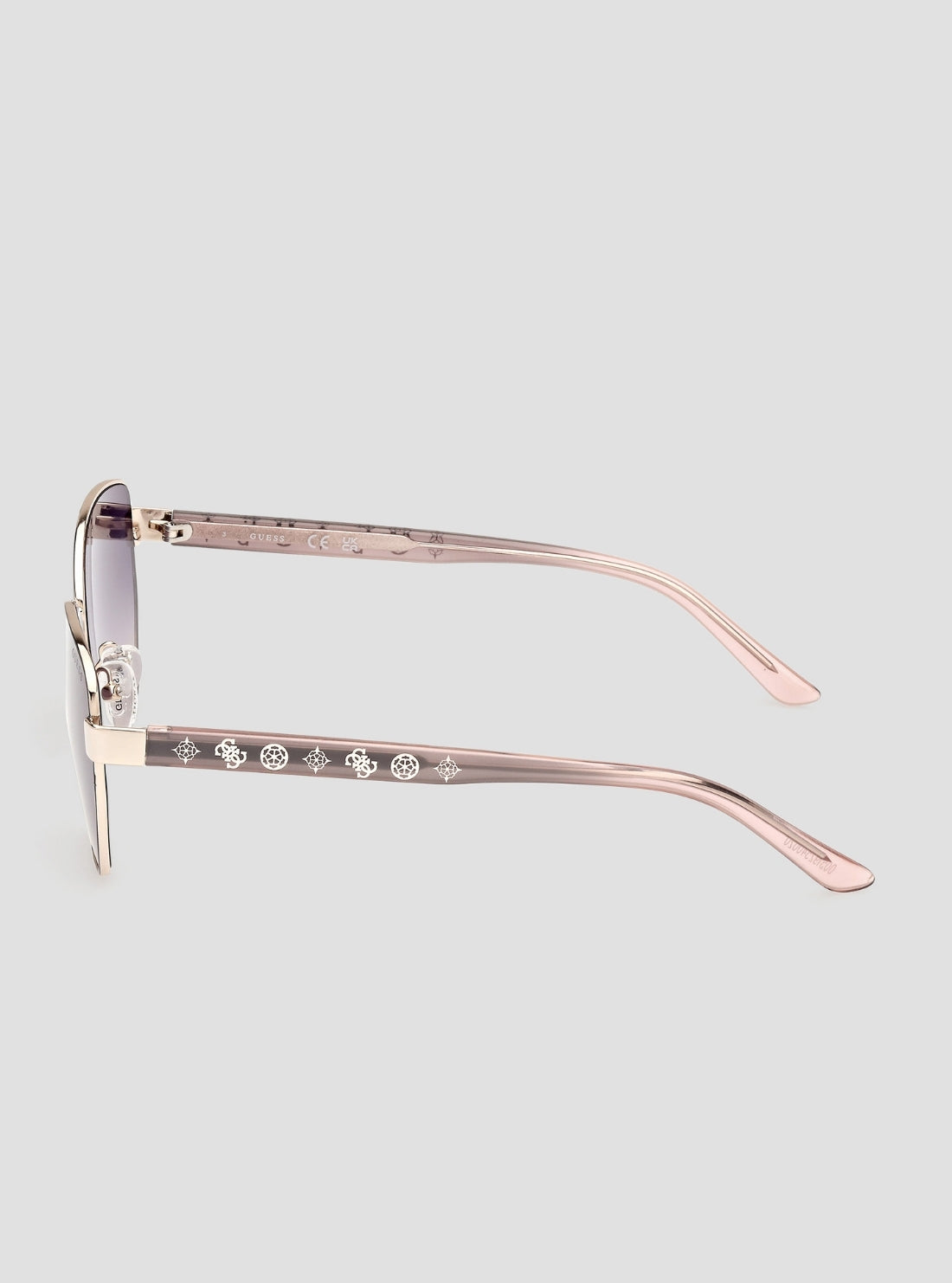 GUESS Womens Grey Josey Butterfly Metal Sunglasses GU00102_20B Side View