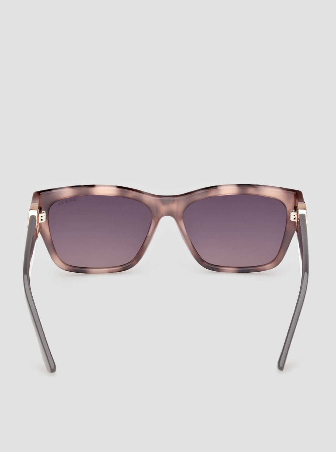 GUESS Womens Brown Havana Cat Eye Sunglasses GU00105_55B Back View