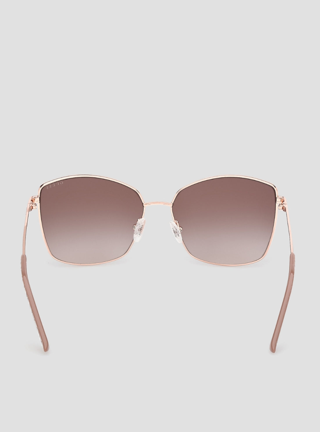 GUESS Womens Beige Brown Round Metal Sunglasses GU00149_58F Back View