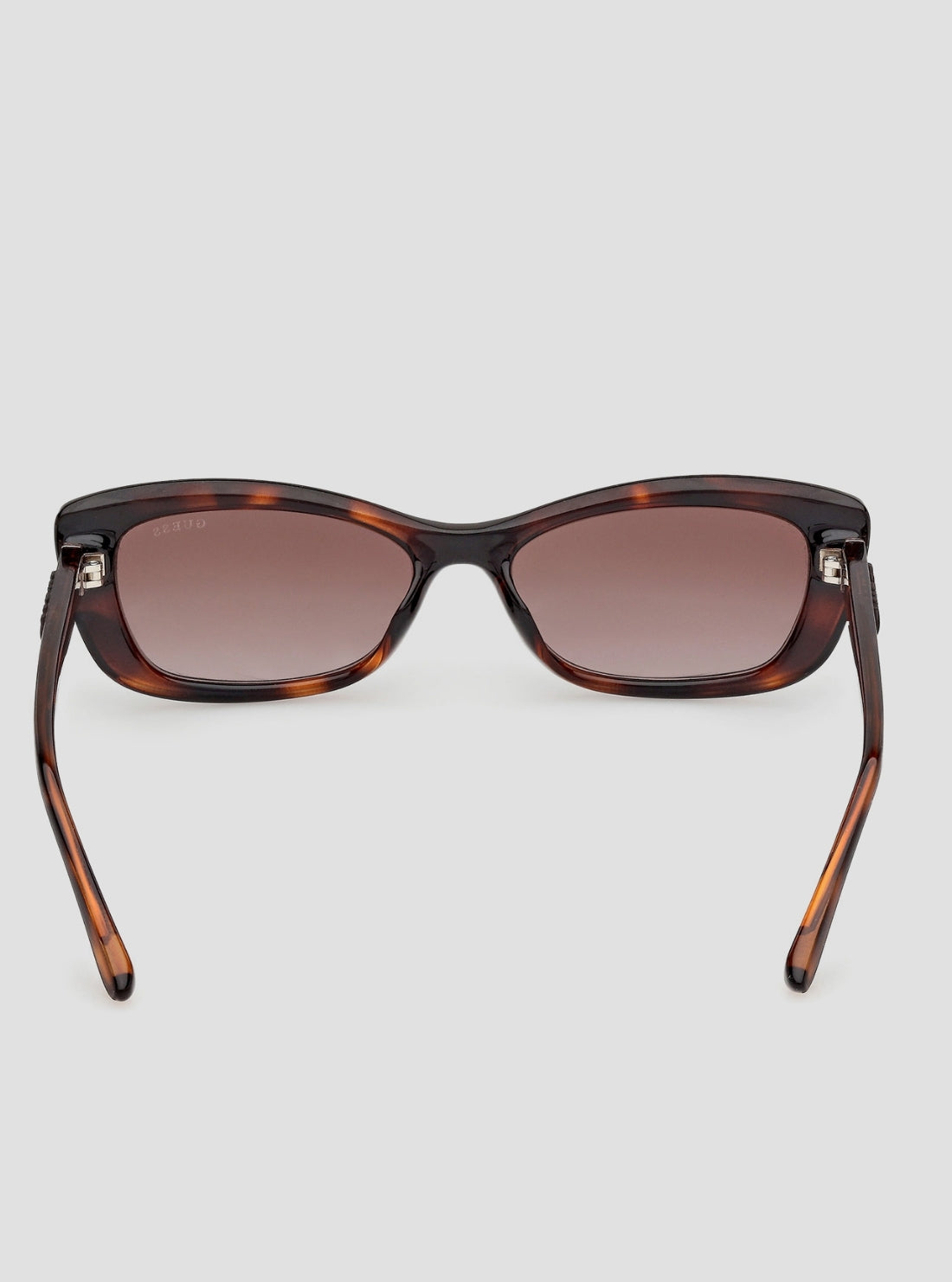 GUESS Womens Brown Havana Rectangular Sunglasses GU00156-H Back View