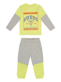 GUESS Baby Boy Kiwi T-Shirt And Pants 2-Piece Set (0-12m) I3RG07K8HM3 Front View