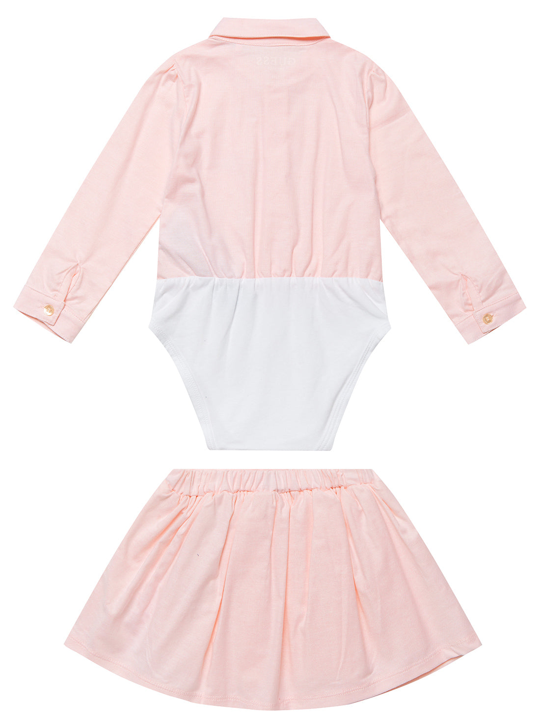 GUESS Baby Girl Ballet Pink Onesie And Skirt 2-Piece Set (0-12m) S3RG12WF6P0 Back View