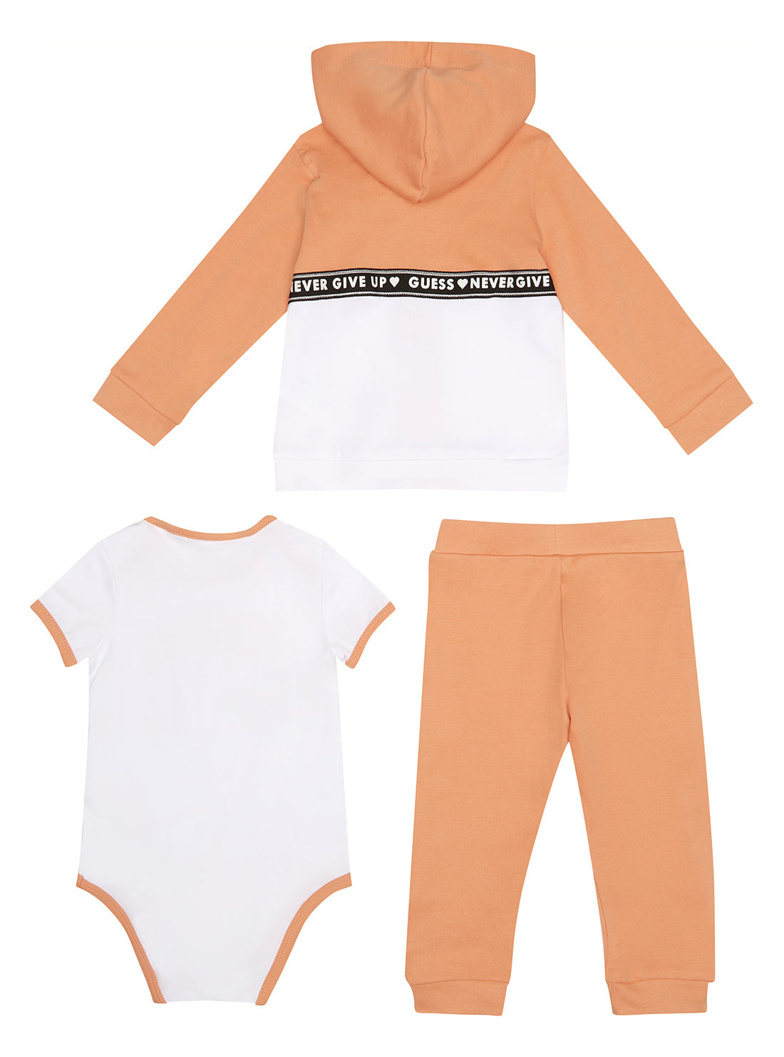 GUESS Baby Girl Eco Orange Logo Take Me Home Set (0-12m) S3RG00KA6W0 Back View