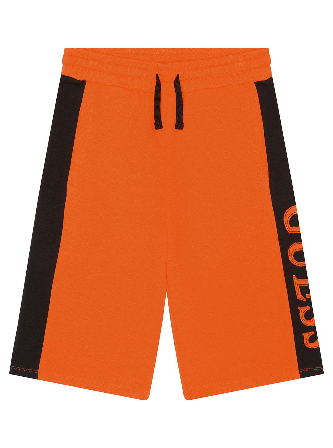 GUESS Big Boy Eco Orange Logo Active Shorts (7-16) L3RD01KA6R3 Front View