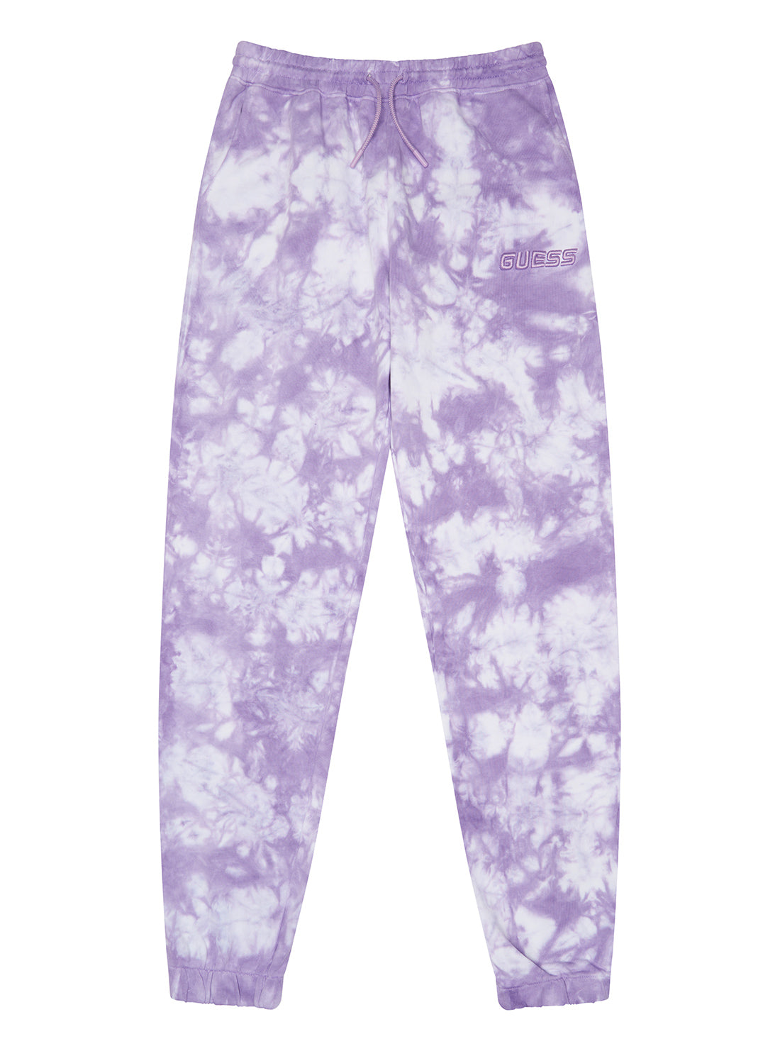 GUESS Big Girl Lilac Tie Dye Logo Active Pants (7-16) J2BQ13K68I0 Front View