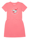 GUESS Big Girl Pop Rose French Terry Dress (2-7) K3RK04KA6R3 Front View