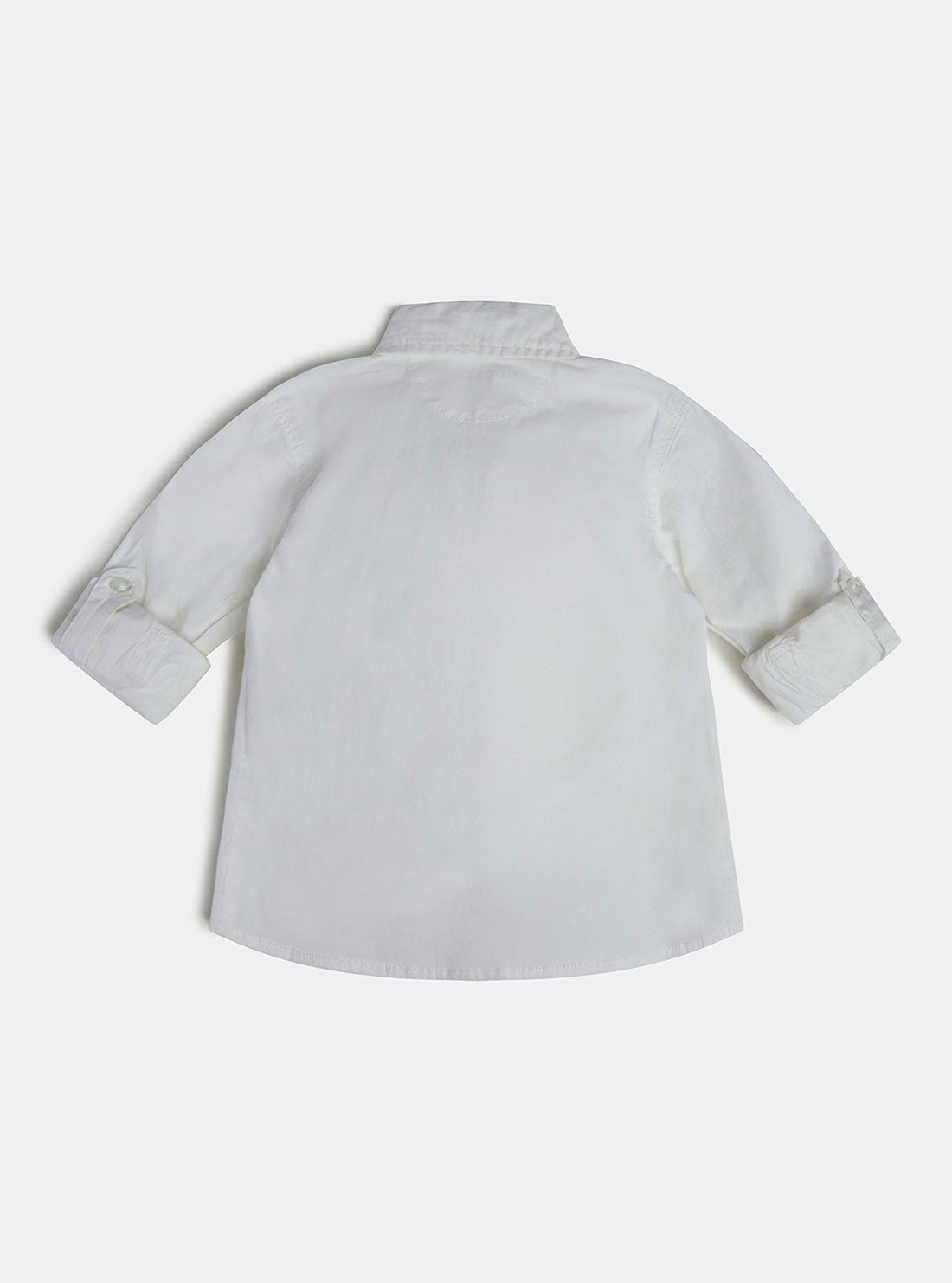 GUESS Little Boy Eco White Logo Shirt (2-7) N81H07WE5W0 Back View