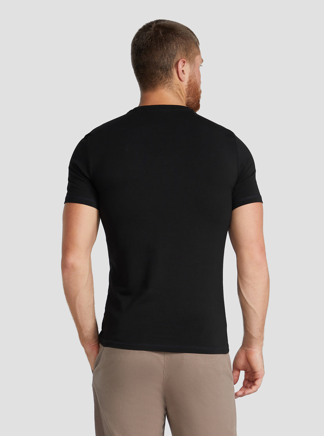 GUESS Men's Eco Black Blurri Logo T-Shirt M3RI12J1314 Back View