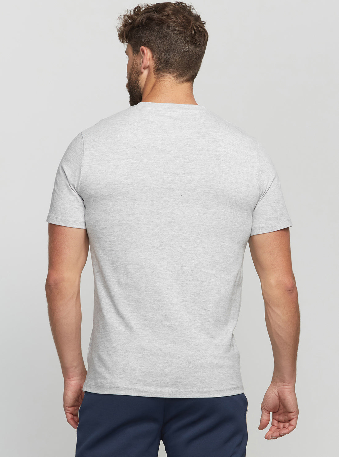 GUESS Men's Eco Grey Eldred Active Logo T-Shirt Z2BI04K8FQ4 Back View