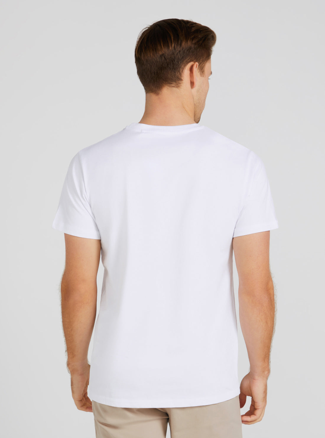 GUESS Men's Eco White Guess Embroidered Logo T-Shirt M3GI30K8FQ4 Back View