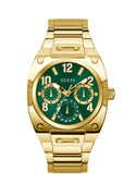 GUESS Men's Gold Green Prodigy Watch GW0624G2 Front View