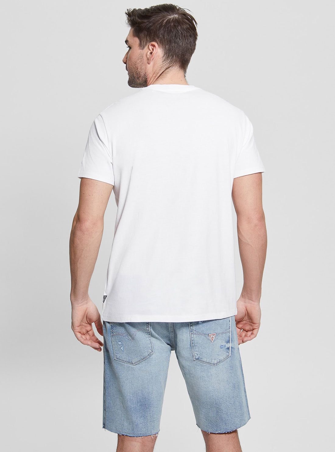GUESS Men's White Desert Photo Logo T-Shirt M3GI74KA260 Back View