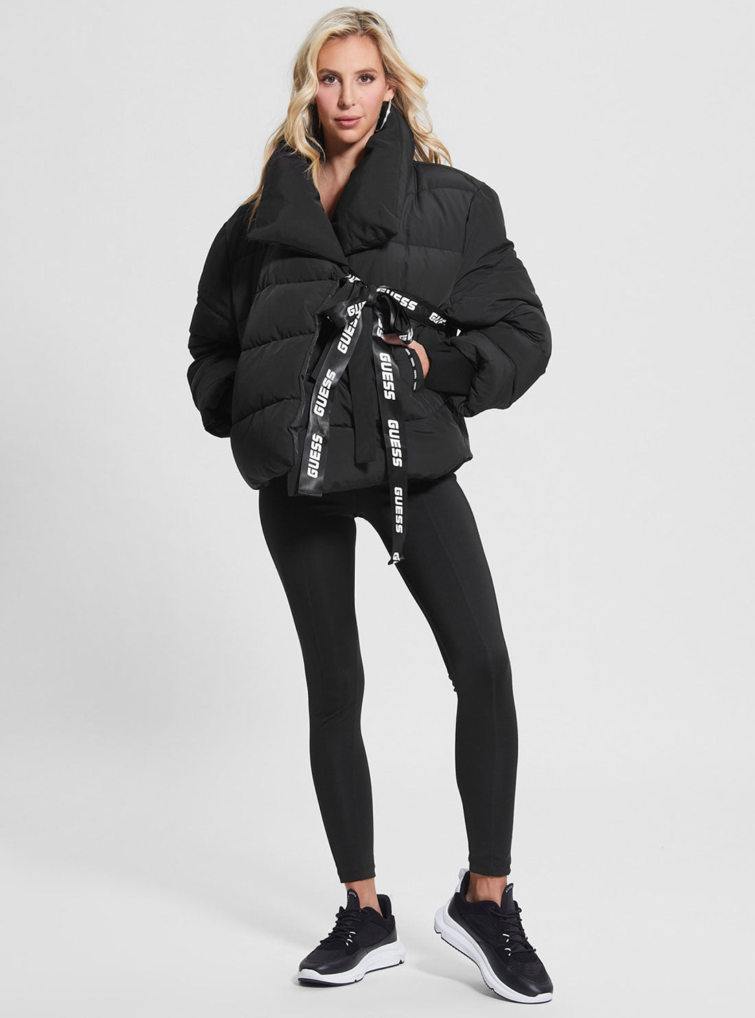 Guess puffer hot sale jacket women's