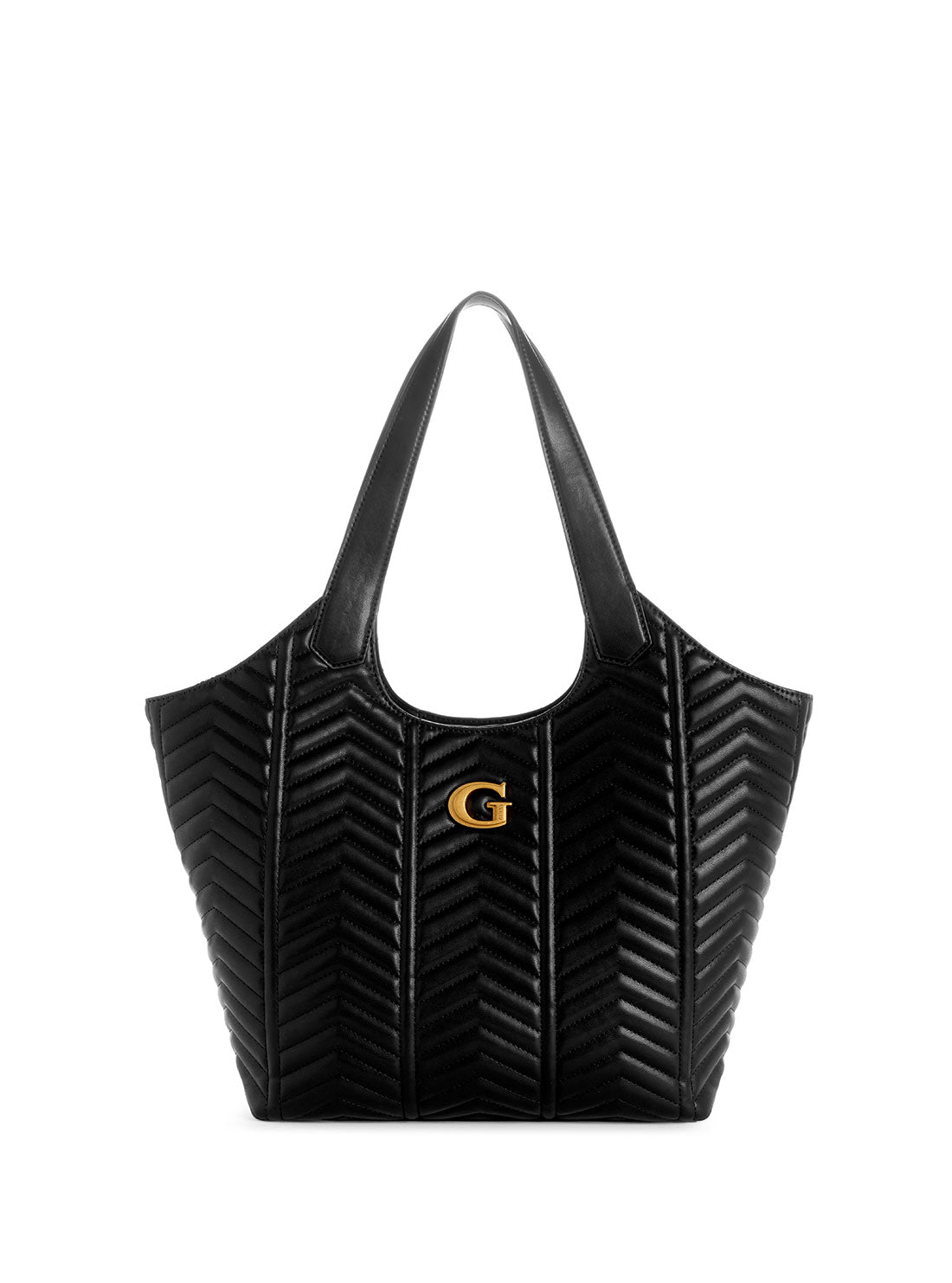 GUESS Women's Black Lovide Tote Bag QB897623 Front View