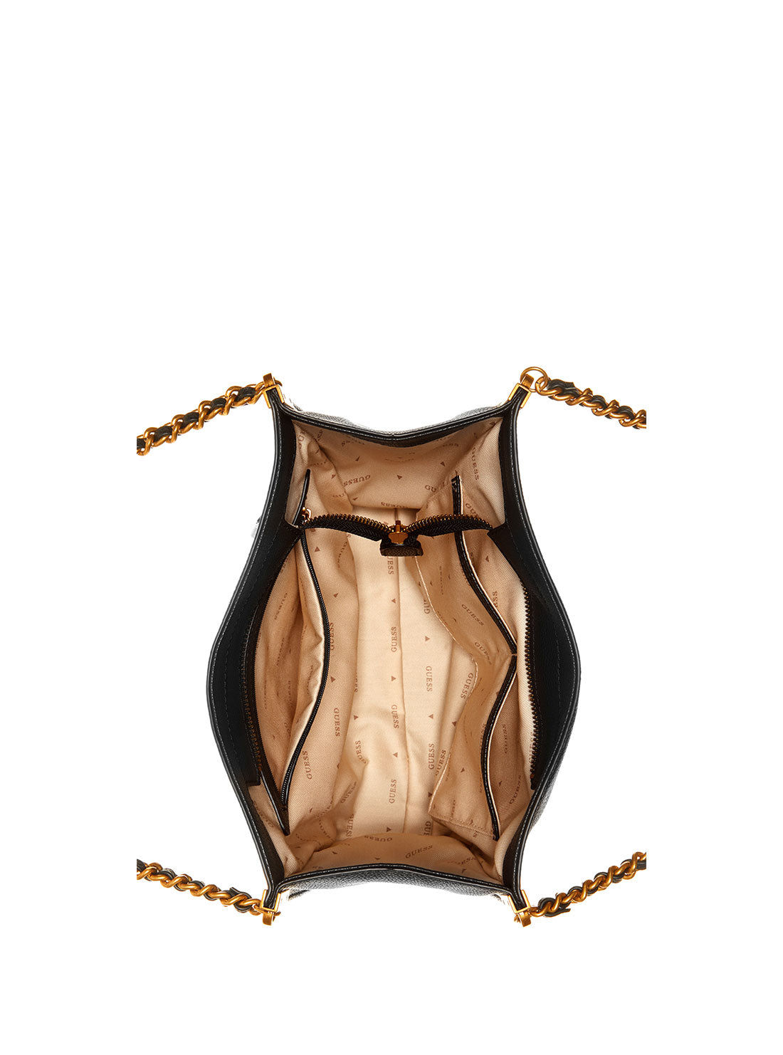 GUESS Women's Black Maranta Small Shoulder Satchel Bag VB897408 Inside View