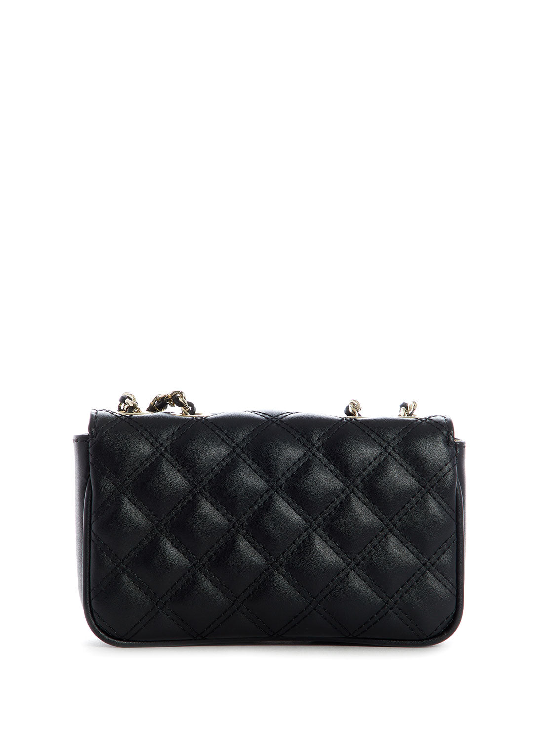 GUESS Women's Black Quilted Cessily Micro Mini Crossbody Bag EV767978 Back View