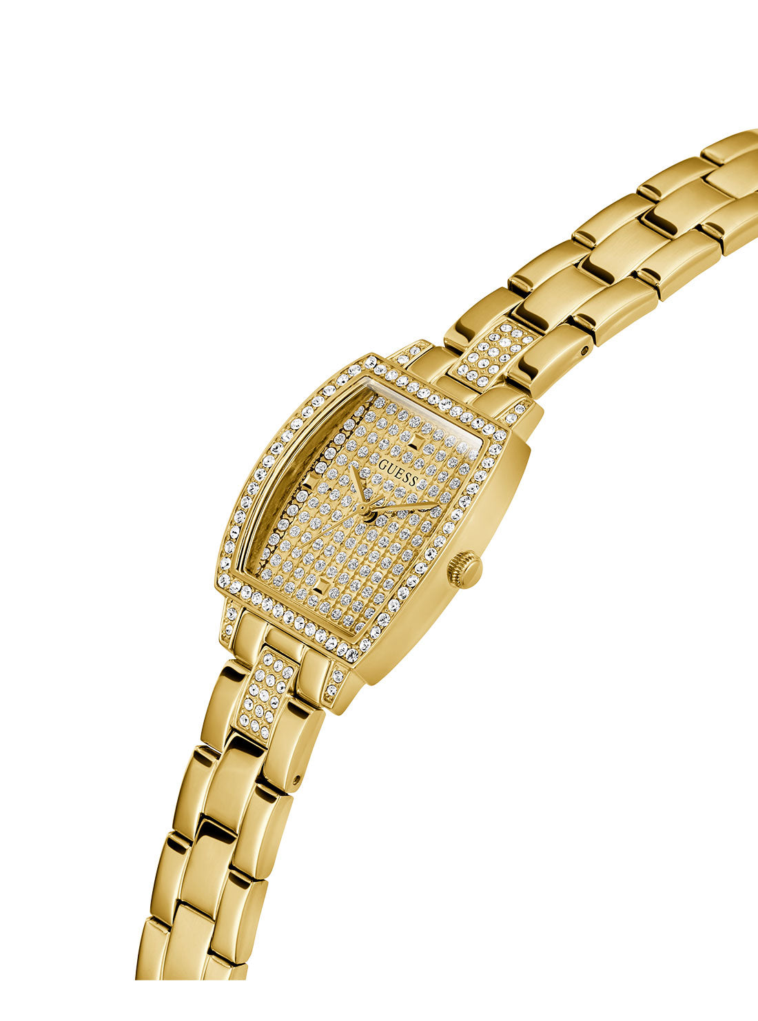 GUESS Women's Champagne Brilliant Glitz Watch GW0611L2 Angle View