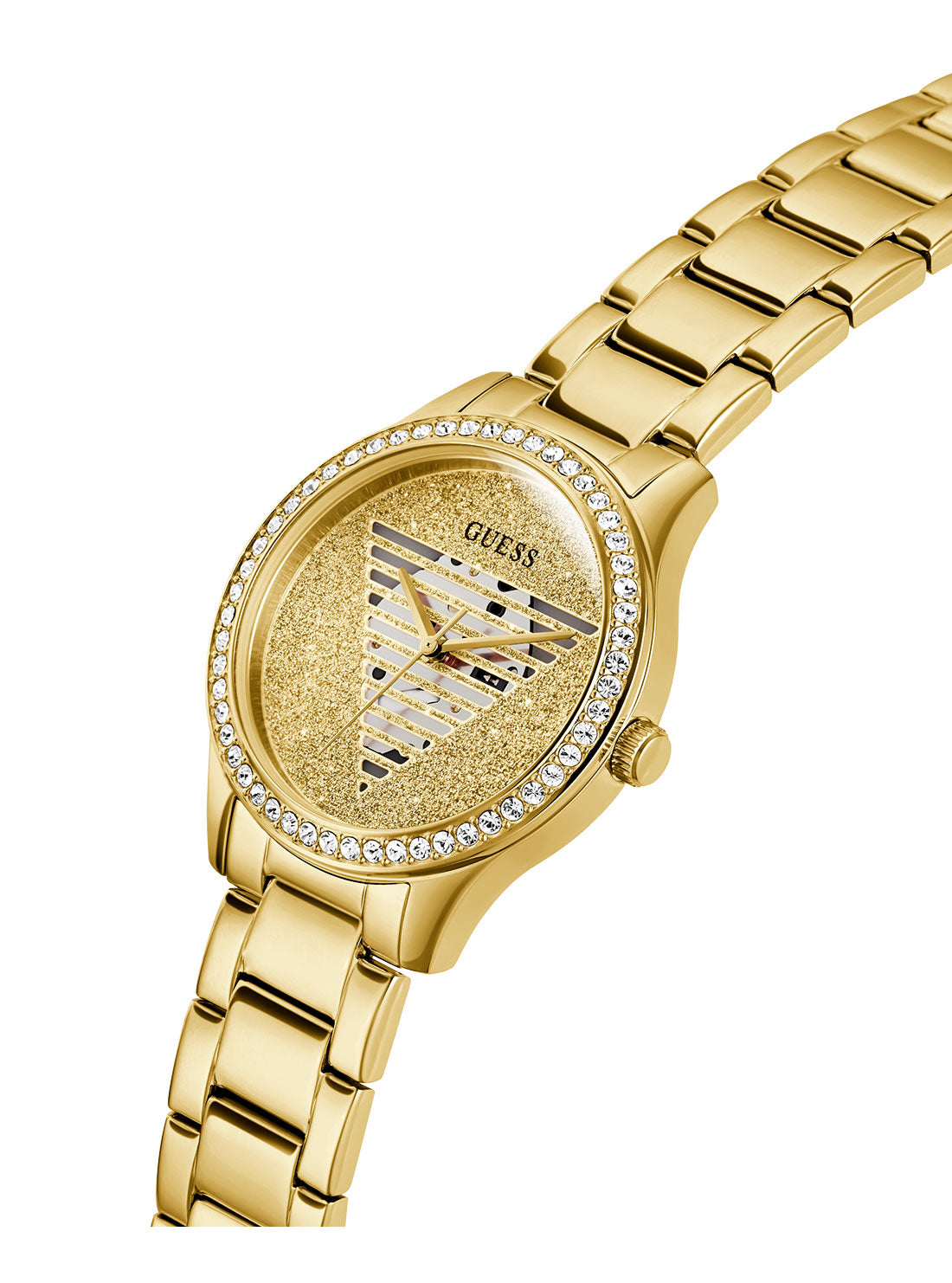 GUESS Women's Champagne Lady Idol Glitz Watch GW0605L2 Angle View