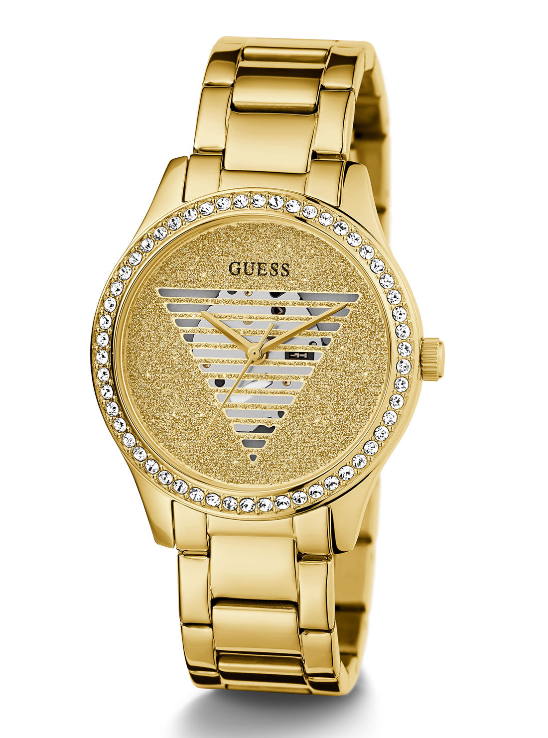 GUESS Women's Champagne Lady Idol Glitz Watch GW0605L2 Full View