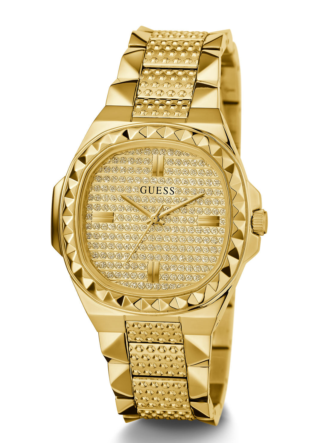 GUESS Women's Champagne Rebellious Glitz Watch GW0601L1 Full View