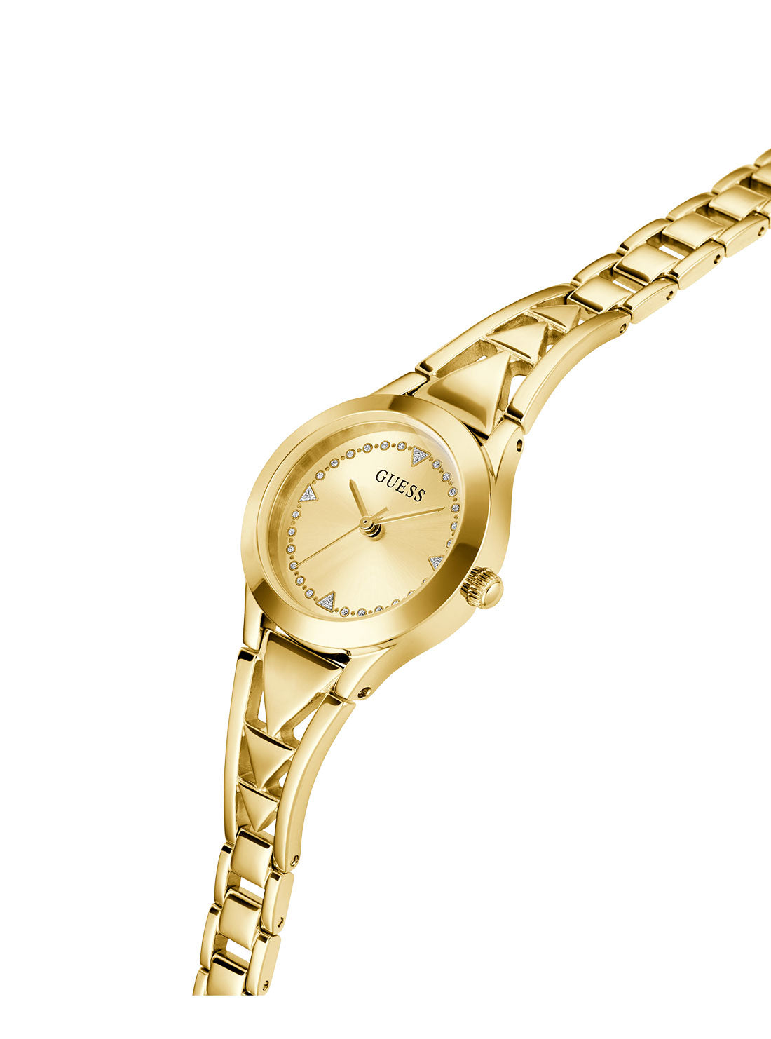 GUESS Women's Champagne Tessa Watch GW0609L2 Angle View