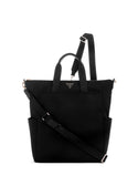 GUESS Women's Eco Black Gemma Tote Backpack EYG839533 Front View