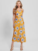 GUESS Women's Eco Golden Bloom Print Akilina Maxi Dress W2BK85WEX62 Full View