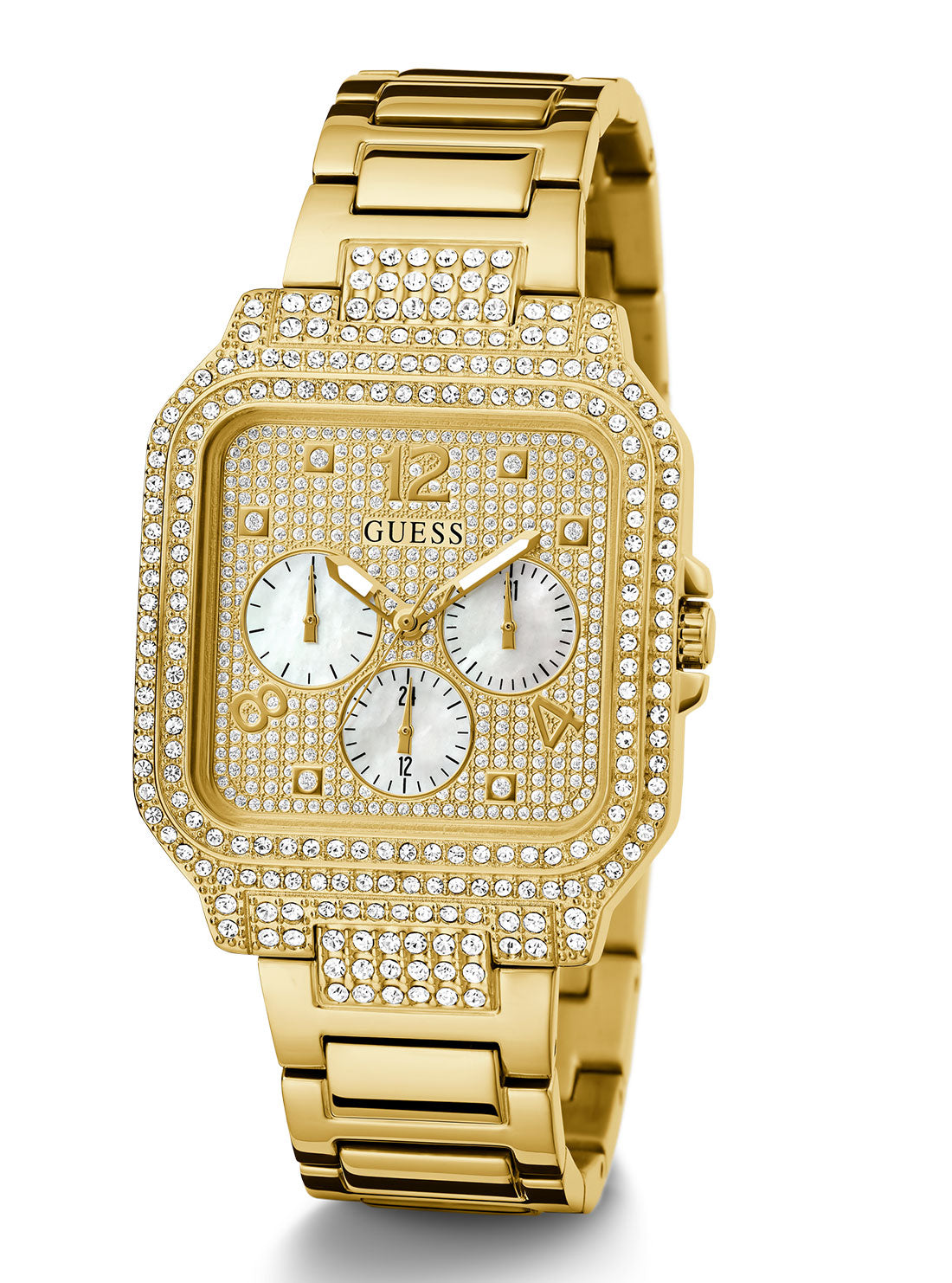 GUESS Women's Gold Deco Glitz Watch GW0472L2 Full View