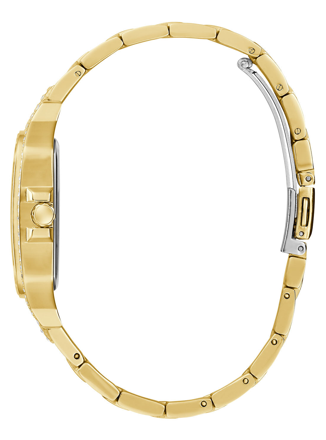 GUESS Women's Gold Deco Glitz Watch GW0472L2 Side View