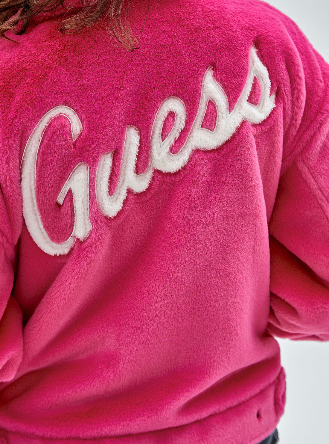 GUESS Women's Guess Originals Berry Kelly Faux Fur Jacket W2RN03R8BV0 Detail View