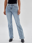 GUESS Women's Guess Originals High-Rise Bootcut Denim Jeans In Leo Light Wash W3GG11D4ON0 Front View