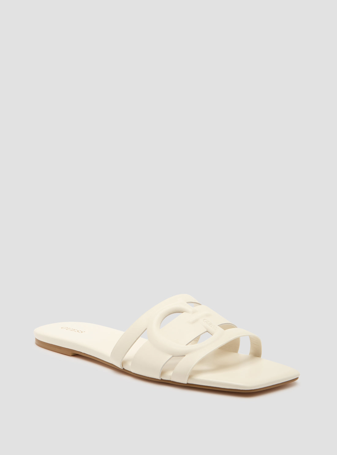 GUESS Women's Ivory Caffy Sandals CAFFY Front View